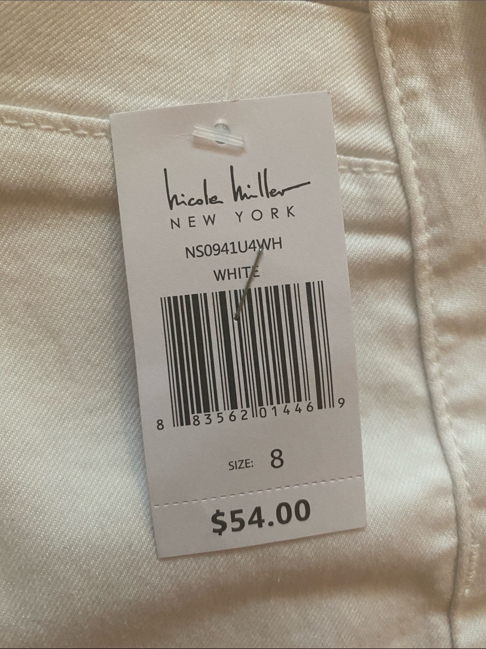 Nicole miller NWT white nomad size 8 super high rise shorts - Picture 4 of 8